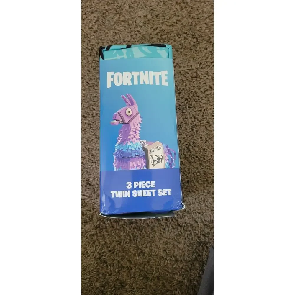 FORTNITE 3pc Microfiber Twin Sheet Set! 1 Fitted, 1 Flat Sheet & 1 Pillowcase